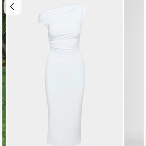 Aritzia One-Shoulder White Dress